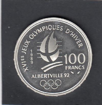 Beschrijving: 100 Francs  W-OLYMPIC 92 SKI